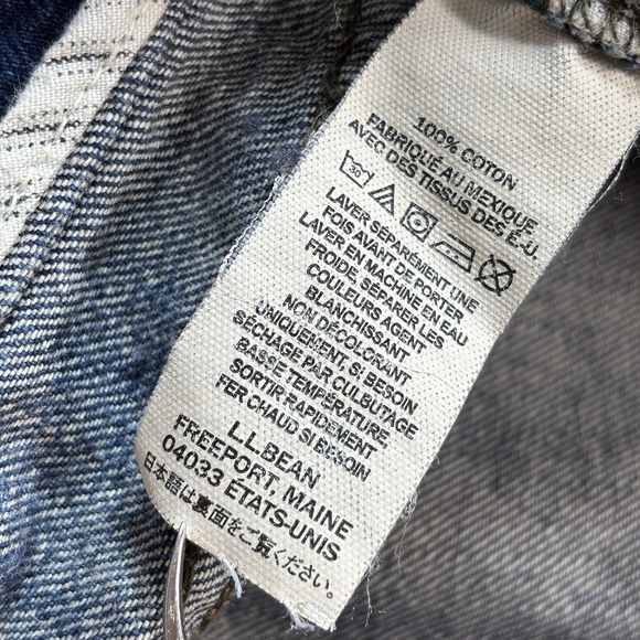 LL Bean‎ Jeans Men 32 (fits 33x29) Blue Classic Fit Slightly Tapered 100% Cotton - Picture 15 of 16